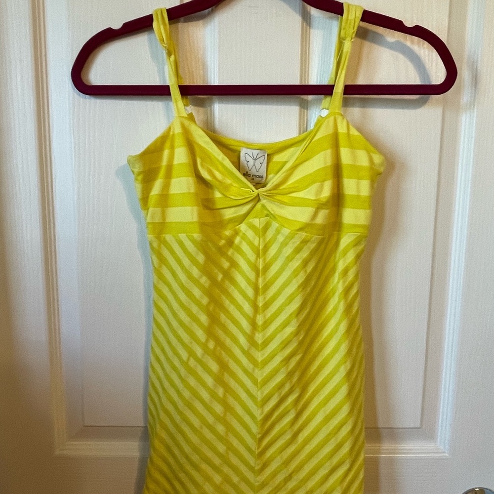Ella Moss NWT Yellow Striped Sleeveless Top